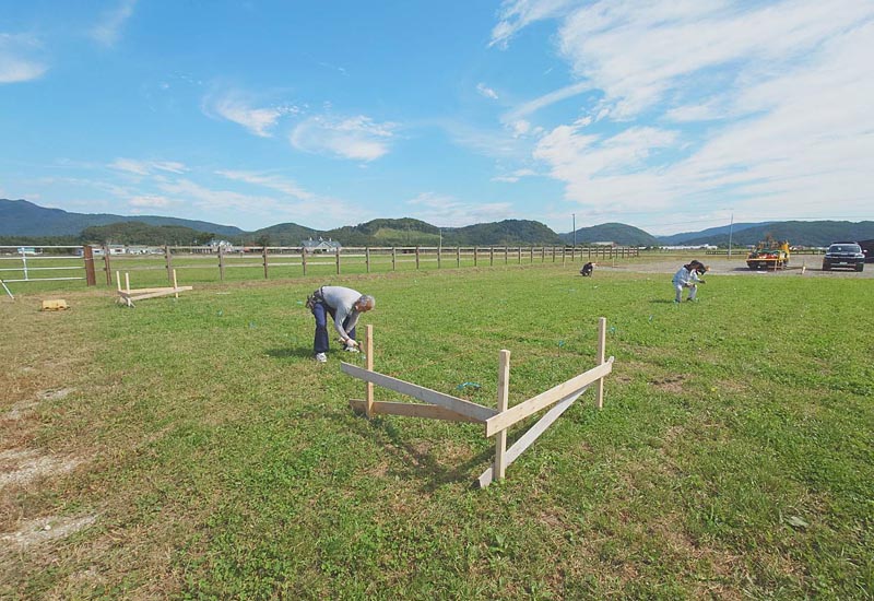 日高町 馬の厩舎基礎工事01